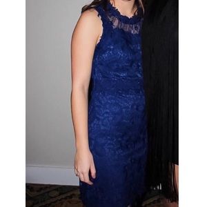 Royal Blue Lace Sheath Dress - Small